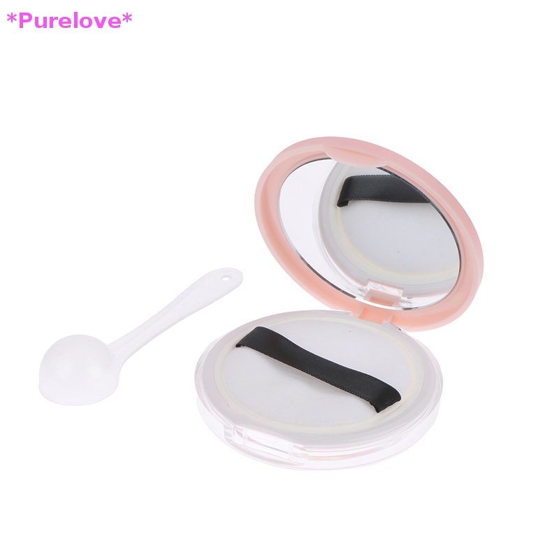 Hộp Nhựa Đựng Phấn Trang Điểm Kèm Muỗng Và Mút Xốp Tiện Dụng Mới