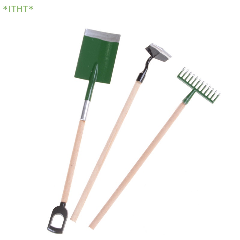 Bộ 3 Dụng Cụ Làm Vườn Mini Tỉ Lệ 1: 12 Trang Trí Nhà Búp Bê Mới