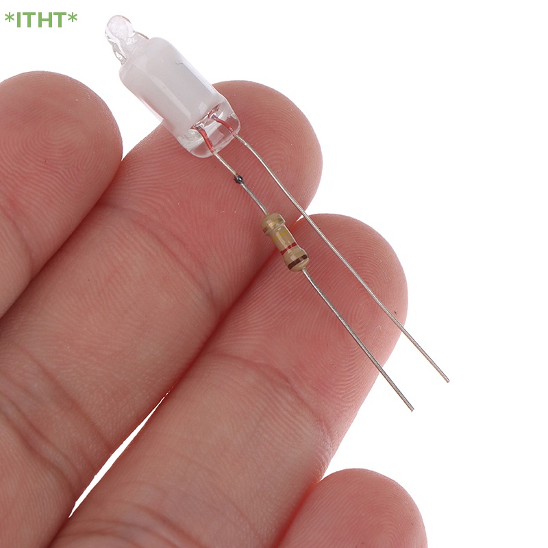 Bộ 10 Bóng Đèn Neon Mini 6 * 13mm Kèm Điện Trở 220V