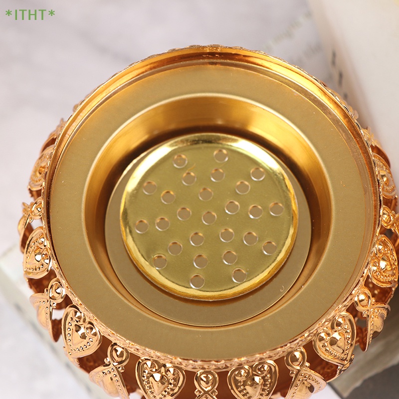 Đế Đốt Trầm Hương Bằng Kim Loại Phối Ren Sáng Tạo Phong Cách Châu Âu Mới