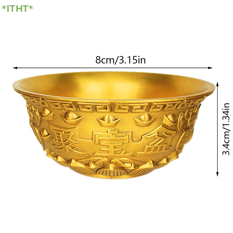 Bát Ăn Trái Cây Bằng Đồng Thau Mạ Vàng Phong Thủy Mới