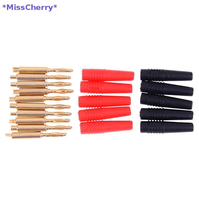 Set 10 Đầu Cắm Bắp Chuối 2mm Mạ Vàng Mới