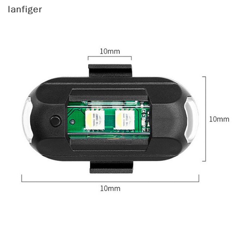 Đèn LED Tín Hiệu Mini Gắn Đuôi Xe Đạp 7 Màu Chống Va Chạm