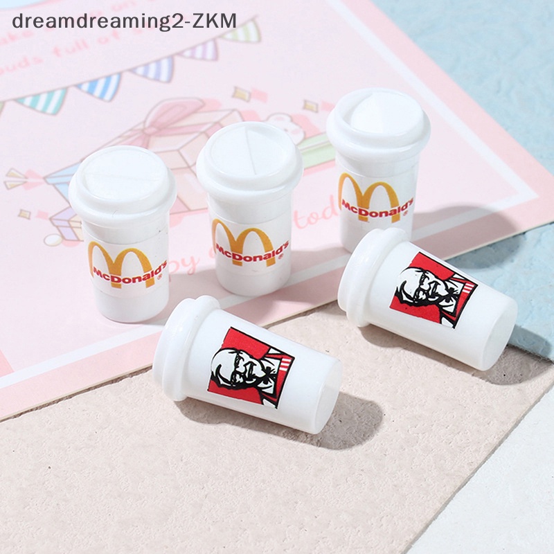 Bộ 5 Cốc Cà Phê / Thức Ăn Dùng Trang Trí Nhà Búp Bê