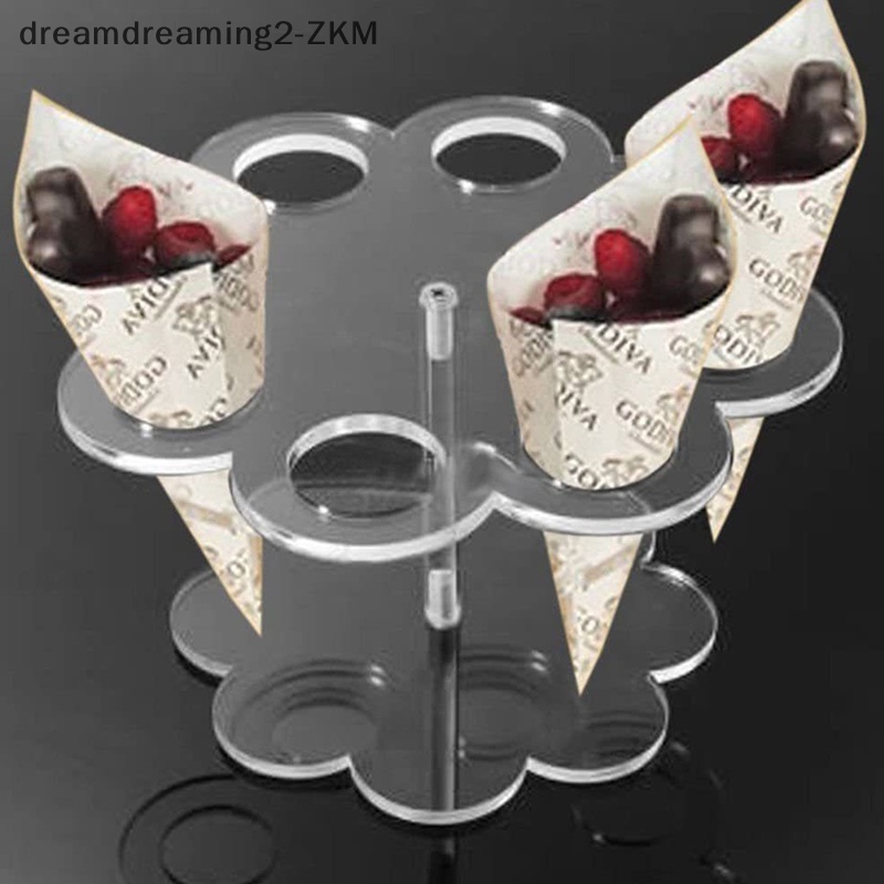 1 Giá Đỡ Bánh Kem / Bánh Kem Bằng Acrylic Trong Suốt Tiện Dụng Cho Nhà Bếp