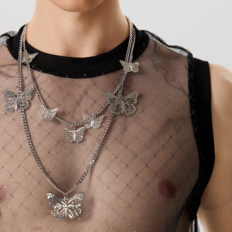 Áo Tank Top Nam Màu Trong Suốt Lấp Lánh Kiểu Châu Âu Cá Tính