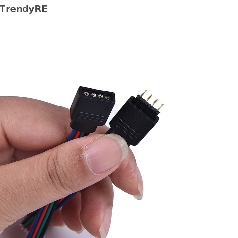 Set 10 Dây Cáp Nối Đầu Đực + Đầu Cái 4Pin Cho Đèn LED Dây 3528 5050