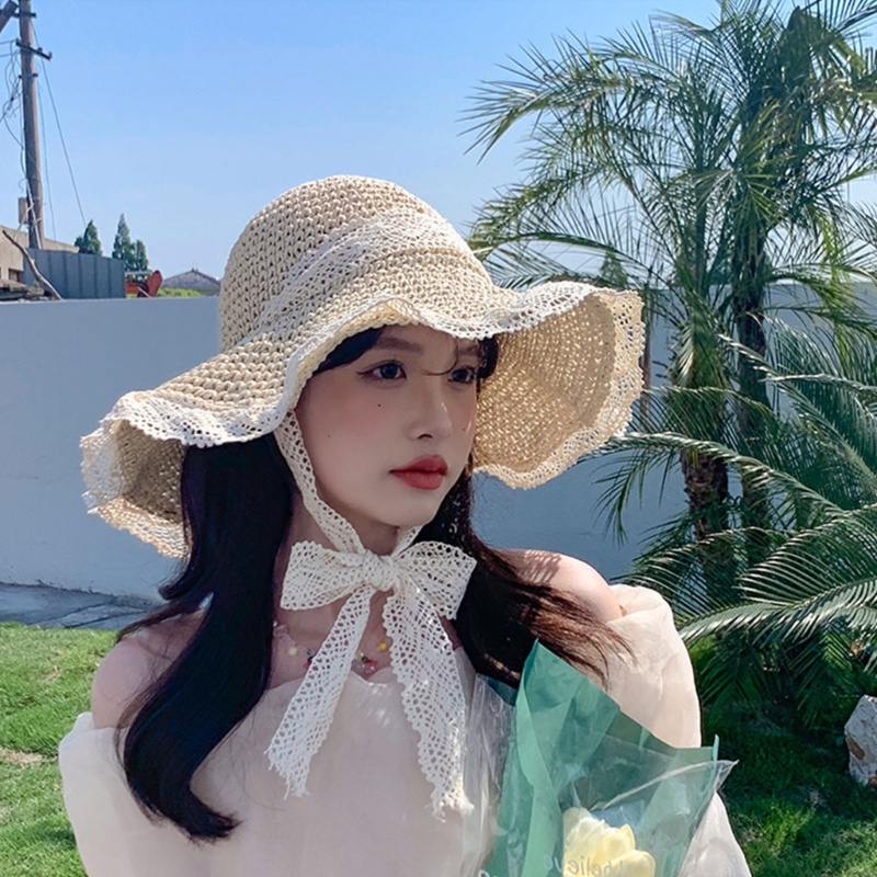 Nón Cối Rộng Vành Chống Tia Uv Thời Trang Đi Biển Mùa Hè Cho Nữ
