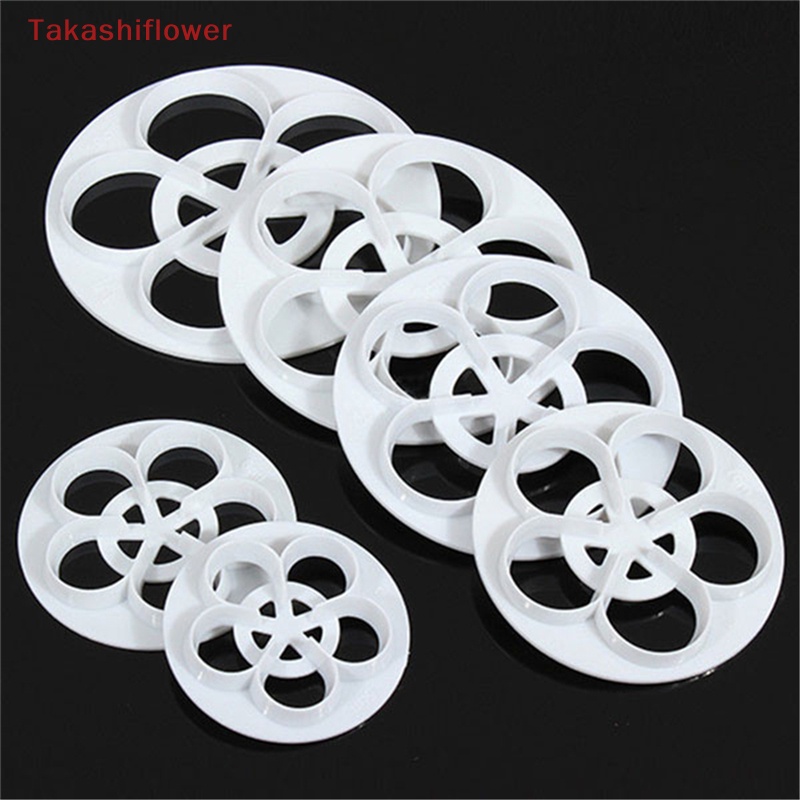 Set 6 Khuôn Cắt Tạo Hình Hoa Hồng Trang Trí Bánh Tiện Dụng