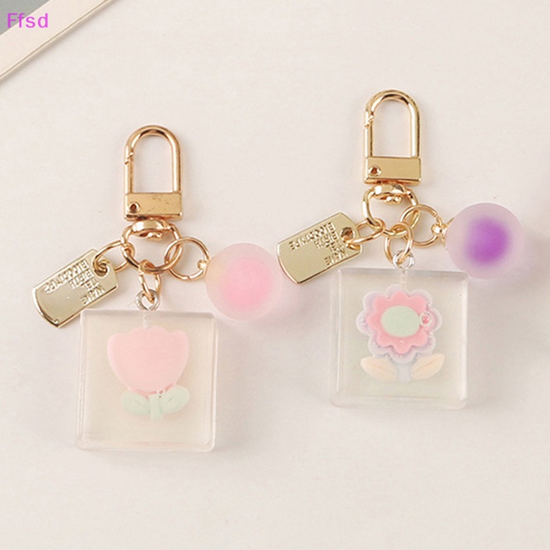 {Ffsd} Móc Khóa Resin Hình Hoa Cúc Dễ Thương Sáng Tạo Cho Nữ * Bán Chạy