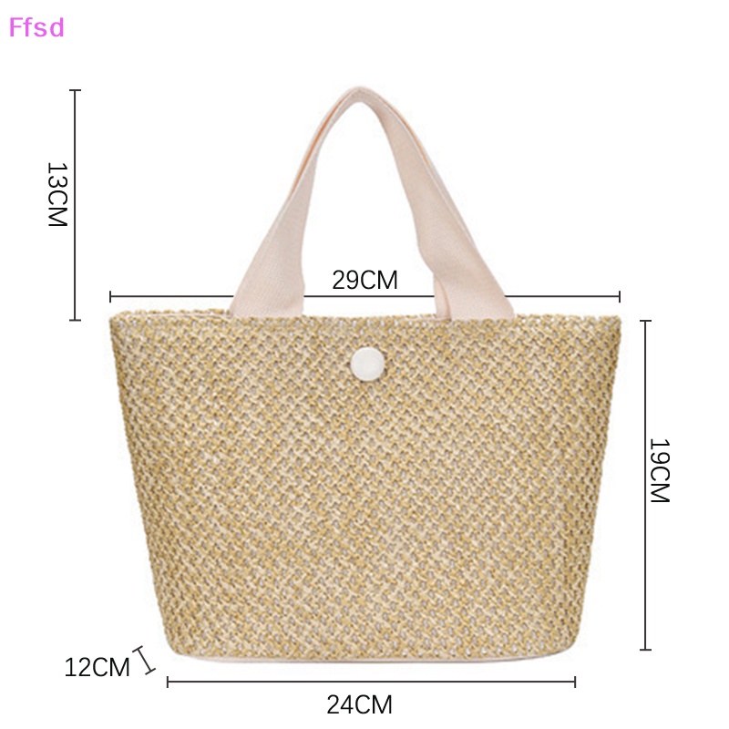 {Ffsd} Túi Rơm Dệt Đeo Vai Sức Chứa Lớn Thời Trang Cá Tính Mùa Hè * Bán Chạy