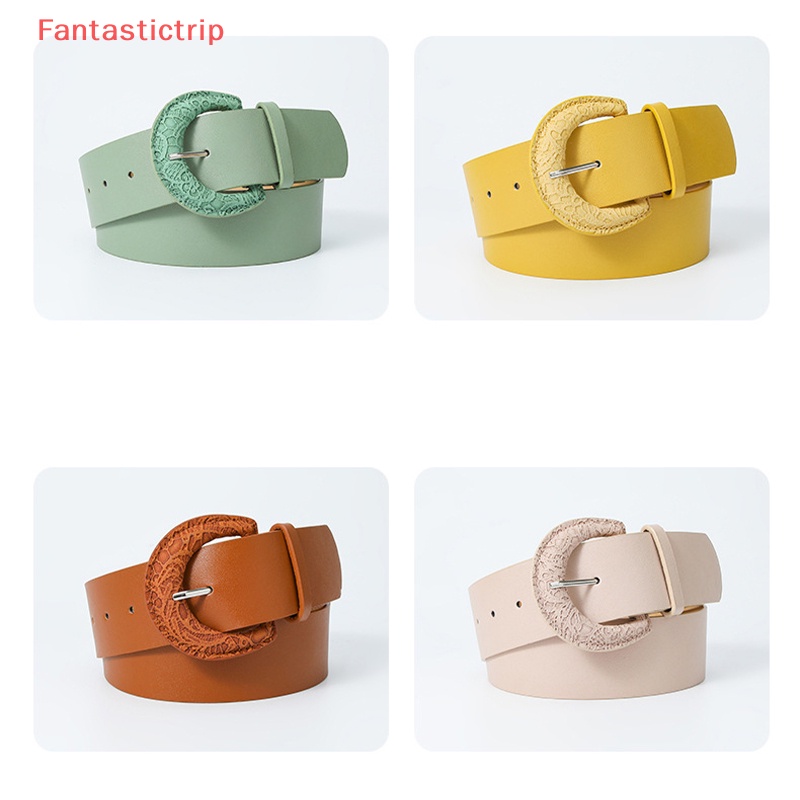 Thắt Lưng Bản Rộng Màu Kẹo Đơn Giản Thời Trang Hàn Quốc Mới Cho Nữ