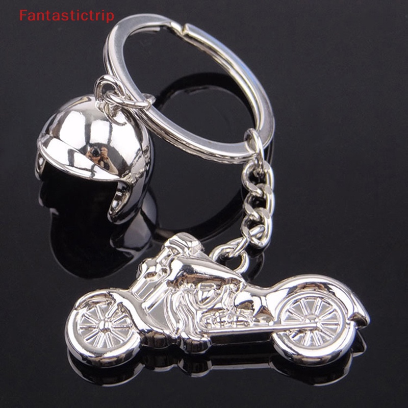 [Fantastictrip] Móc Khóa Kim Loại Mặt Mũ Bảo Hiểm Xe Máy Thời Trang Dành Cho Nam Mới
