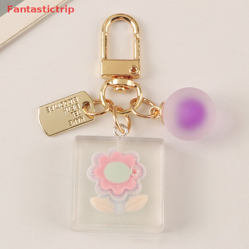 [Fantastictrip] Móc Khóa Resin Hình Hoa Cúc Dễ Thương Sáng Tạo Cho Nữ