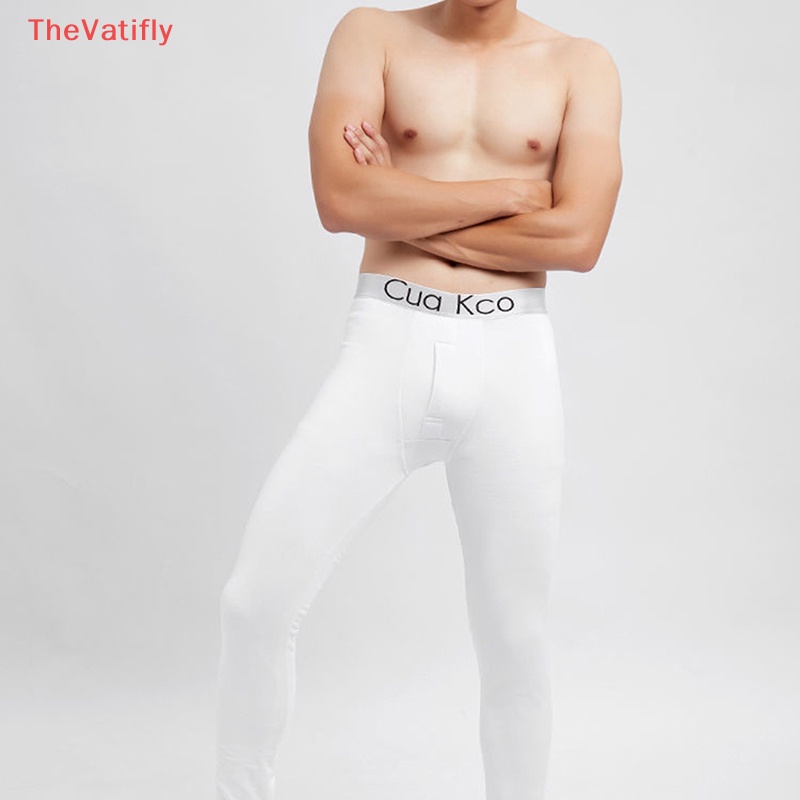 [TheVatifly] Men Long Johns Thermal Skin-Friendly  Winter Warm Long Pants Male Soft Elastic Large Size Leggings Comfortable Tights HOT