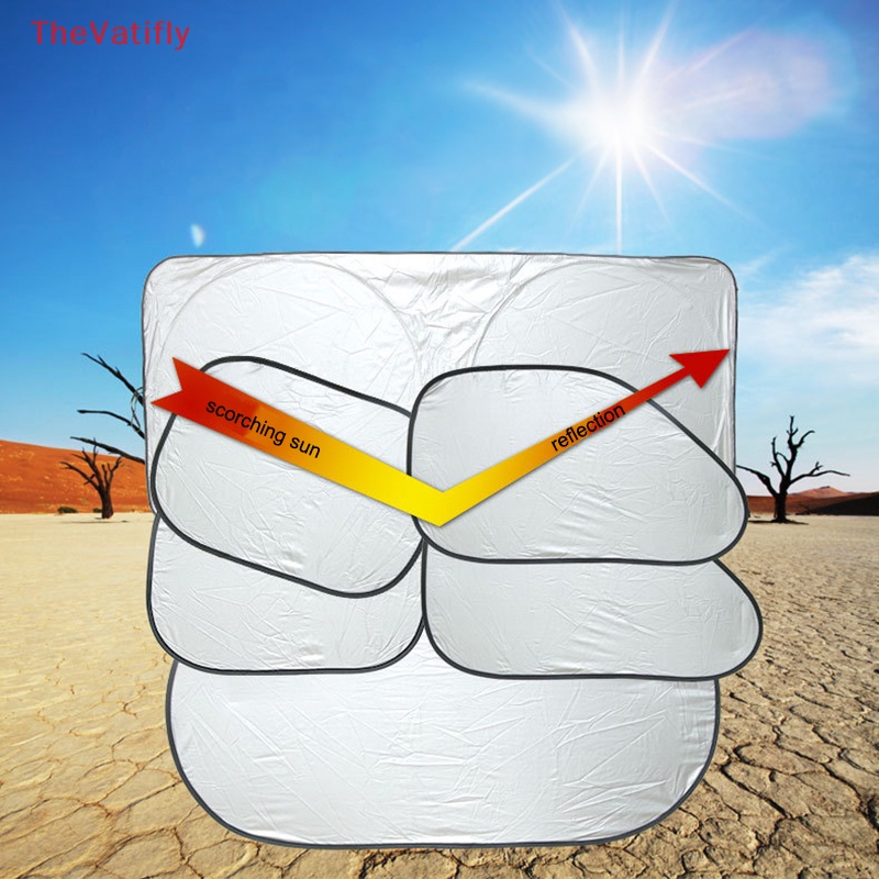 [Thevalifly] Tấm Che Nắng Kính Chắn Gió Xe Hơi Có Thể Gấp Gọn Thông Dụng