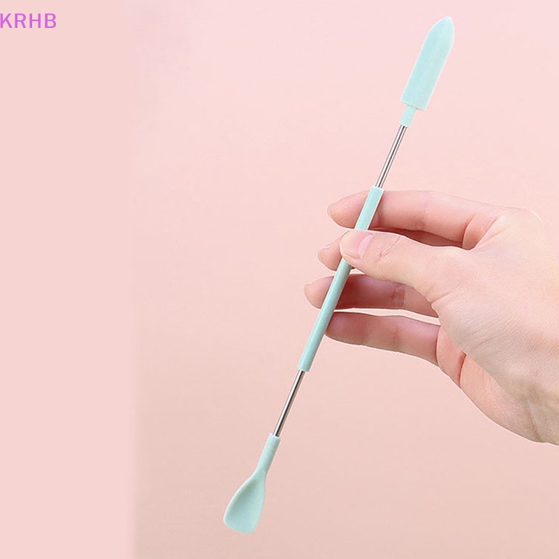 Muỗng Silicon Hai Đầu Mini Dùng Múc Kem Trang Điểm Tiện Dụng Mới