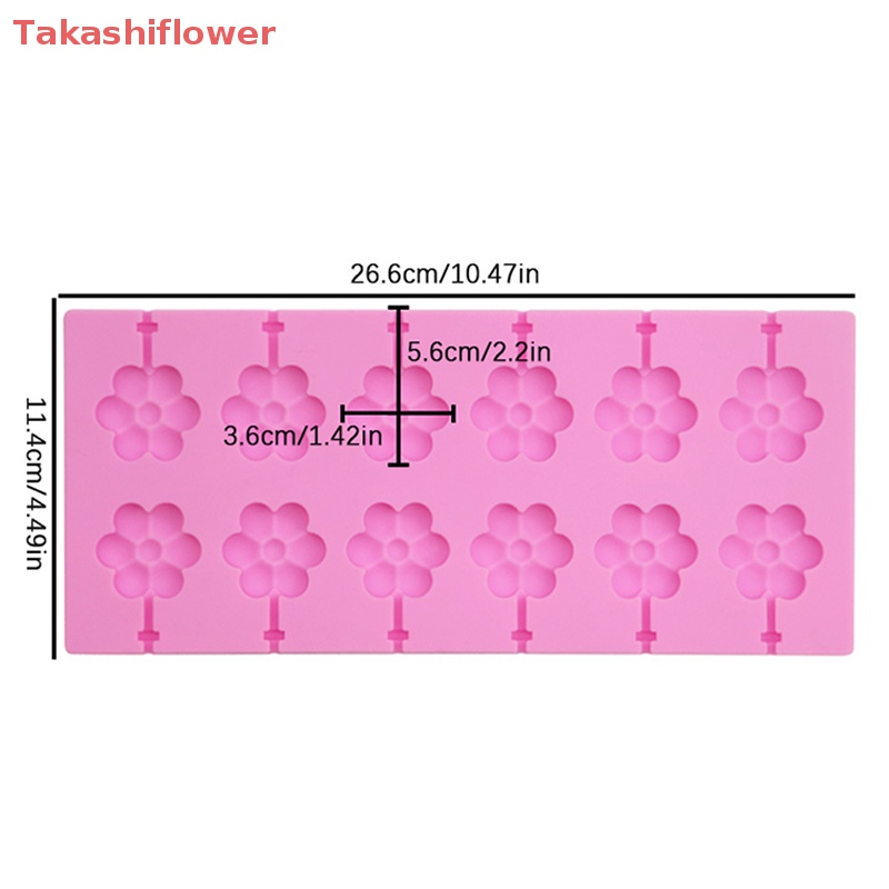 Bộ 1 Khuôn Silicone Làm Kẹo Mút Kèm 12 Que Hút Tiện Dụng