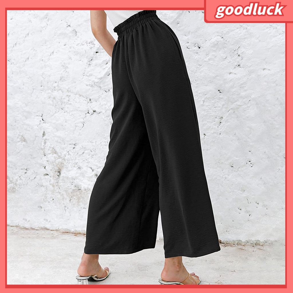Quần Dài Eo Cao Dáng Rộng Bằng Polyester Thời Trang Dành Cho Nữ