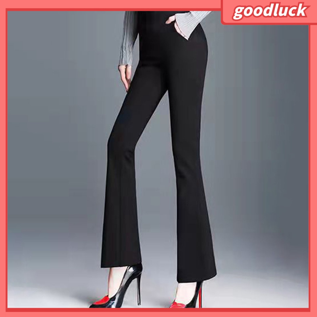 [ULK] Quần Tây Nữ Lưng Cao Màu Trơn Phù Hợp Với Mọi Phong Cách Trang Trọng