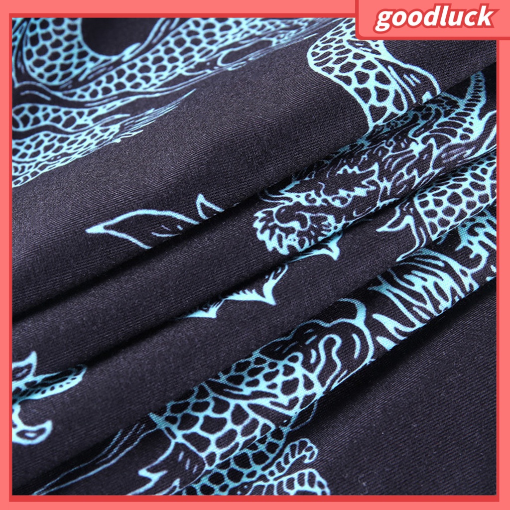 Quần ống rộng Lưng Cao In Hình Rồng Thời Trang Thường Ngày Cho Nữ