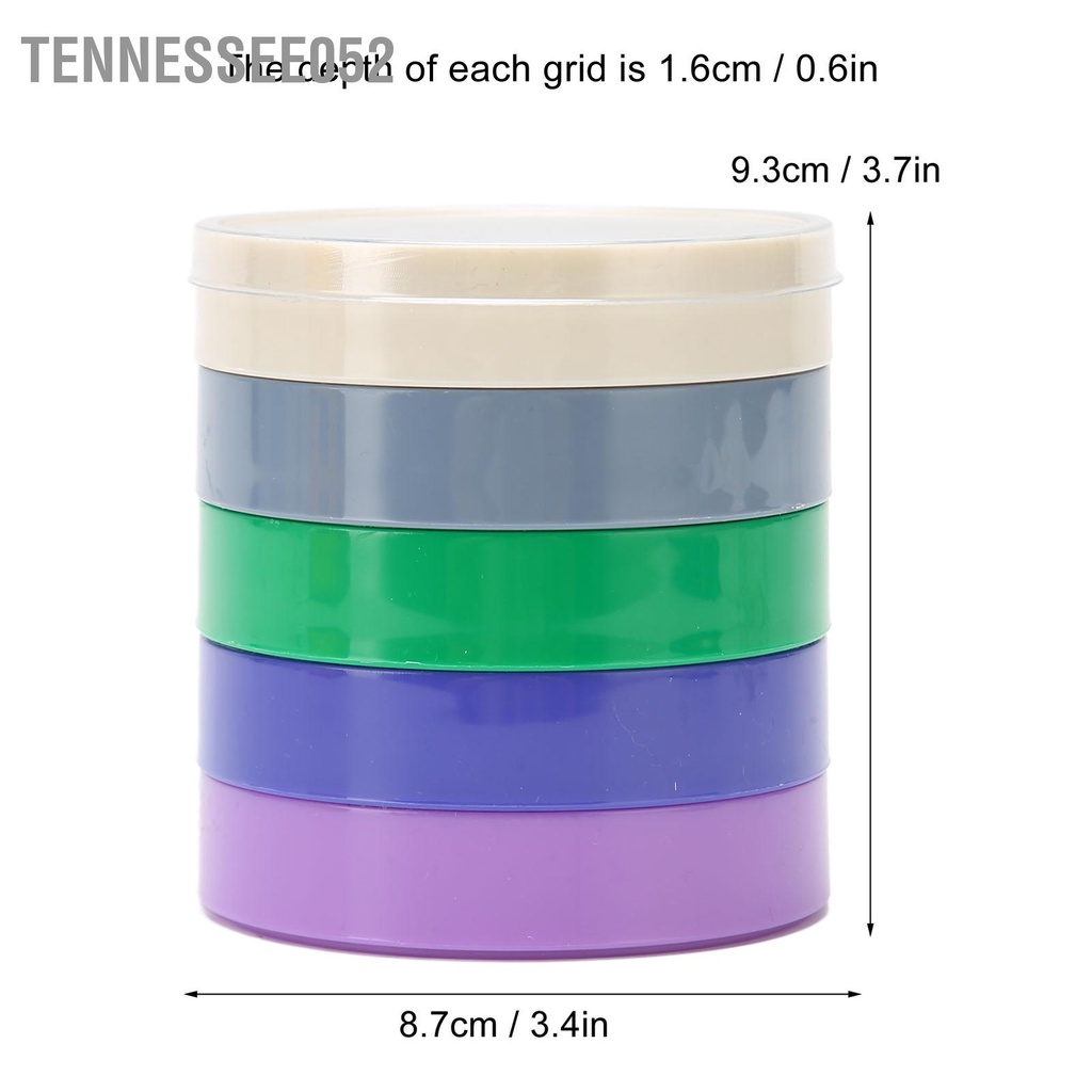 Tennessee052 Bộ phận đồng hồ Hộp lưu trữ Thiết kế ngăn 5 lớp Vòng chống bụi đựng bộ đầy màu sắc