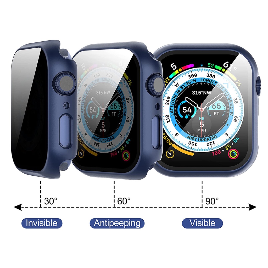Kính Bảo Vệ Màn Hình Chống Nhìn Trộm Cho Apple Watch Ultra 49mm 40mm 44 41mm 45mm 38 42 iWatch 8 / 7 / SE / 6 / 5 / 4 / 3 / 2 / 1
