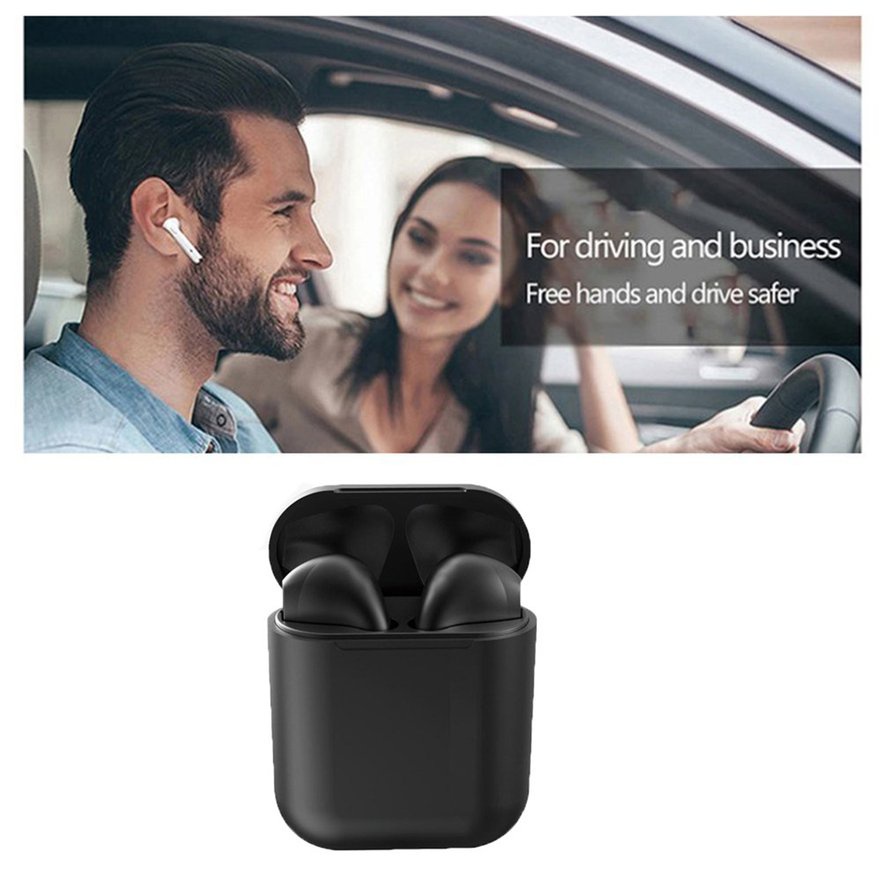 I12 Wireless Earbuds True Stereo Earphone Handsfree Noise Reduction Headphones