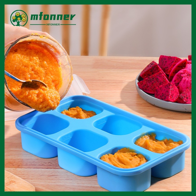 Khay Silicone Đựng Nước Sốt 6 Ngăn Có Nắp Đậy Tiện Lợi