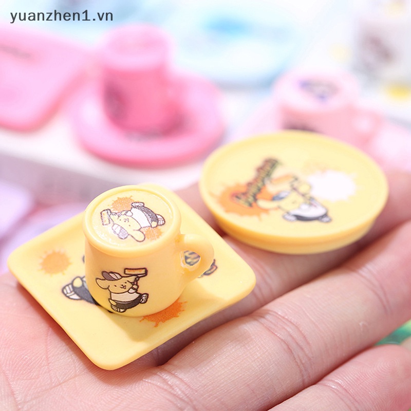 Set 2 Ly Cà Phê / Trà Chiều Tỉ Lệ 1 / 12 Trang Trí Nhà Búp Bê