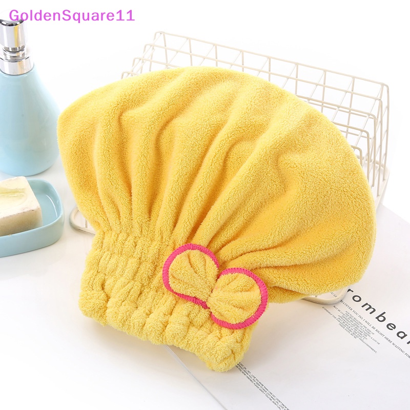 Khăn Tắm Quấn Tóc Nhanh Khô Đính Nơ Bằng Vải Vi Sợi Màu Vàng Đồng Dành Cho Spa / Nhà Tắm