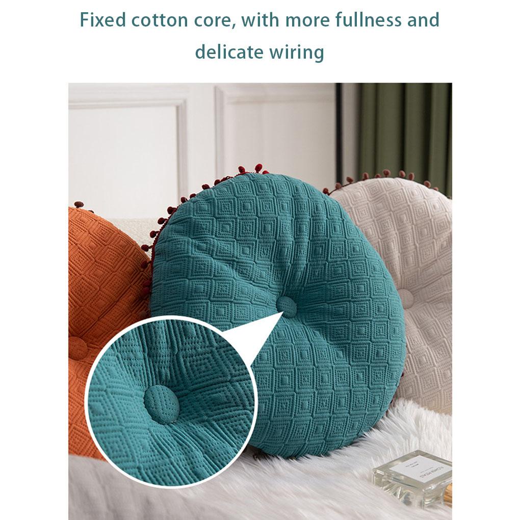 Đệm Ngồi Tròn Bằng Cotton Màu Sắc Tuyến Tính