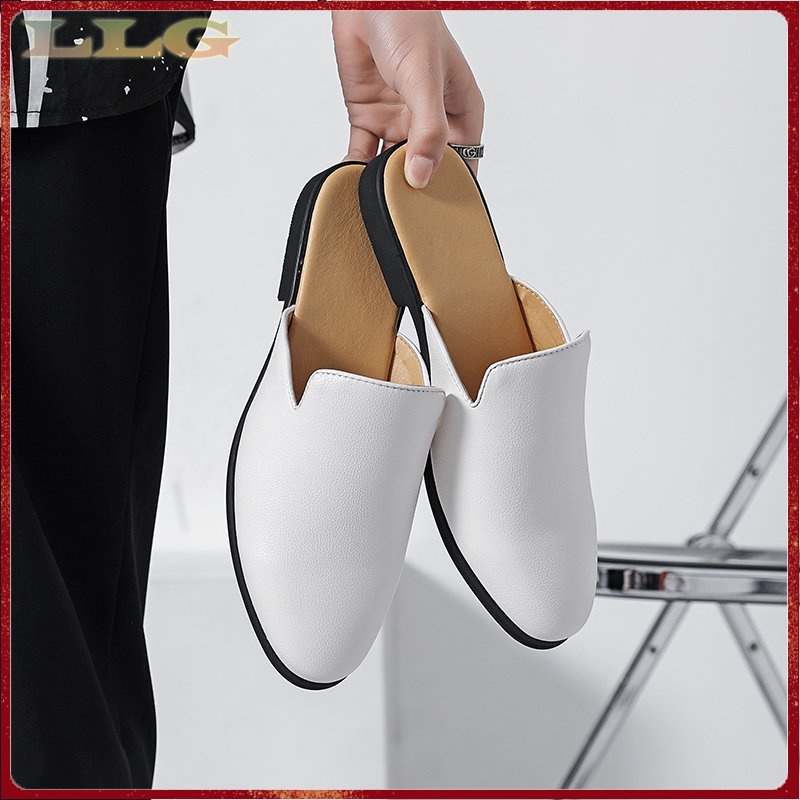 Giày Lười Da Thời Trang Sang Trọng Phong Cách Mùa Hè Cho Nam Giày Trượt Không Tay Chất Lượng Cao Cho Nam