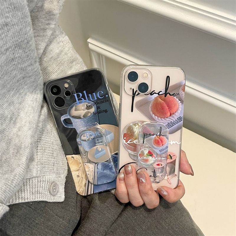 Ốp Điện Thoại Có Giá Đỡ Hình Thức Uống Cho IPhone 14 Promax Xr Premium 7 7plus 8 8plus Xs Xr 11 12 13 14 Pro Plus Promax
