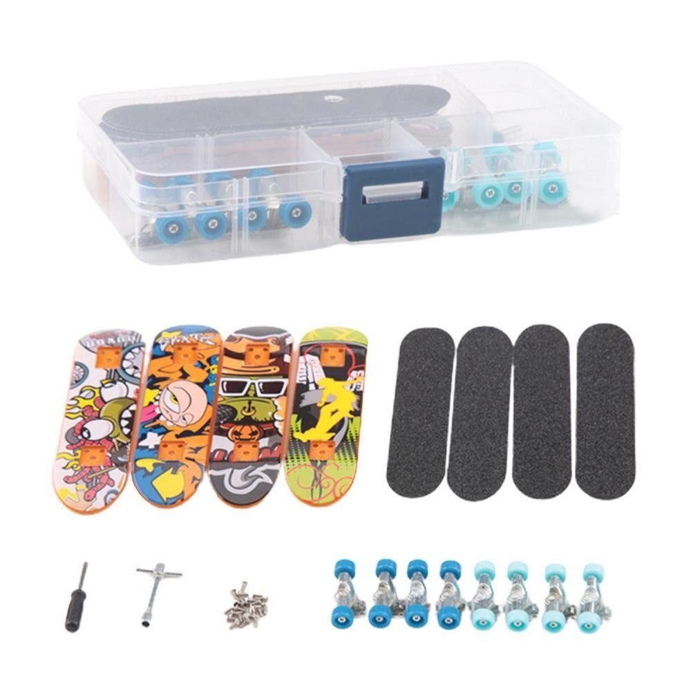 Aaron1 Bộ Ván Trượt Ngón Tay Mini Đồ Chơi Cho Bé