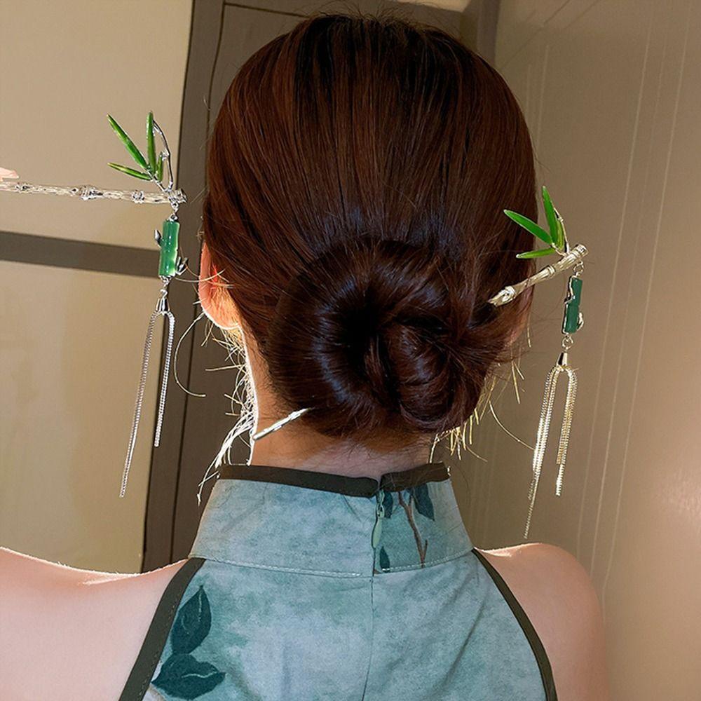 DANES Trâm Cài Tóc Phối Tua Rua Phong Cách Trung Hoa Cổ Điển