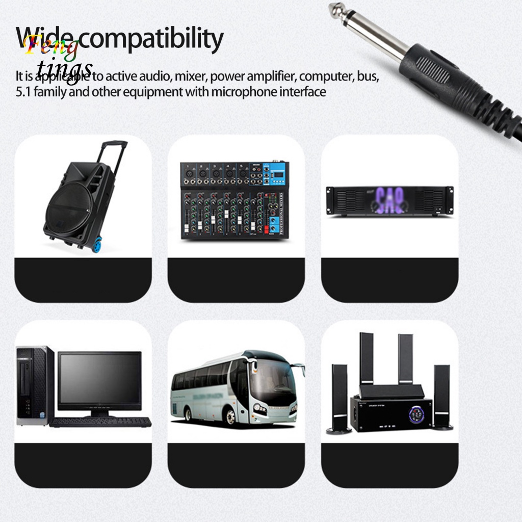 Micro Âm Thanh Cầm Tay Độ Nhạy Cao Không Gây Tiếng Ồn Cổng 6.5mm Tiện Dụng Cho Gia Đình