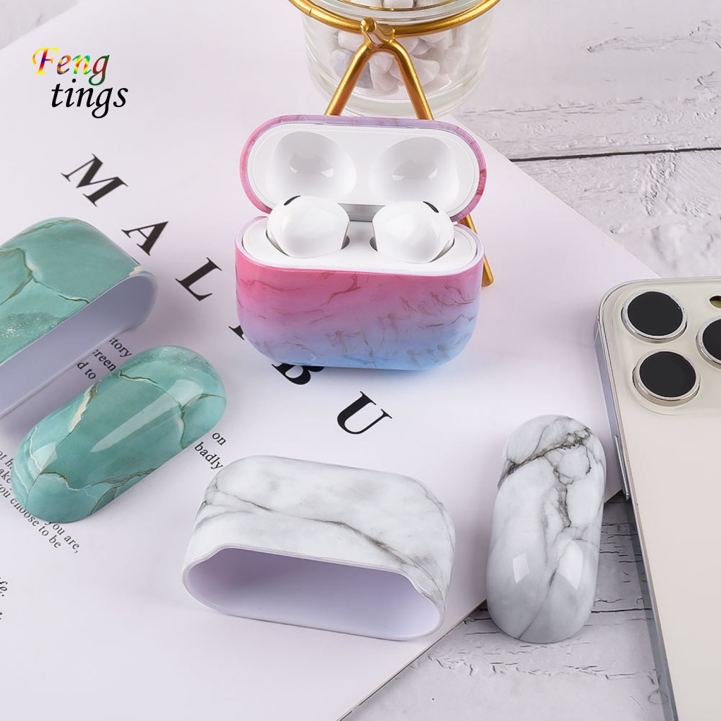 Vỏ Bảo Vệ Hộp Sạc Tai Nghe Bluetooth AirPods 3 Bằng PC Siêu Mỏng Họa Tiết Đá Hoa Cương Chống Rơi / Bụi Bẩn