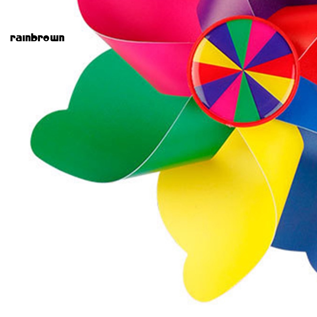 &lt; Rainbrown &gt; Cối Xay Gió Xe Đạp Dáng Dài / Ngắn Đa Năng Hình Hoa / Trái Tim Hoạt Hình Nhiều Màu Thông Dụng Trang Trí Xe Đạp Trẻ Em