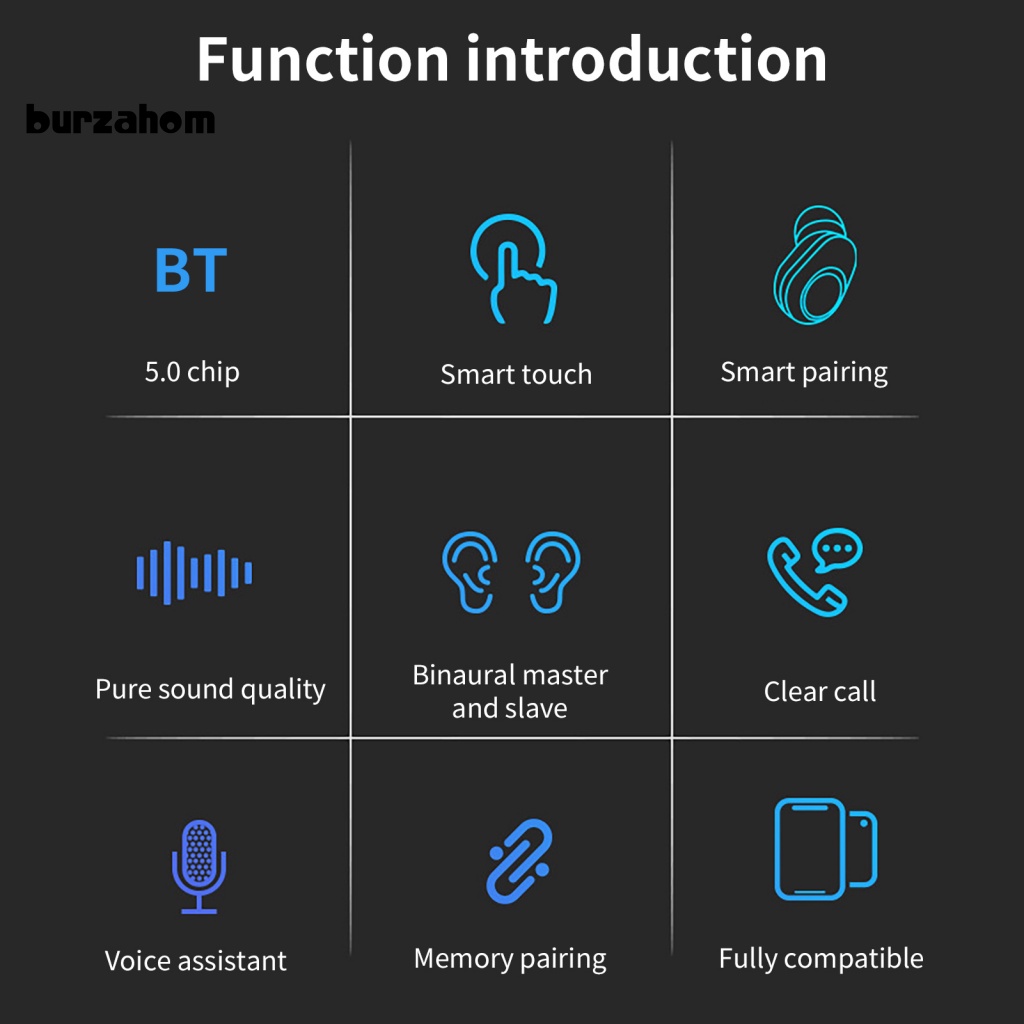 Tai nghe không dây Bur M9 Chống Ồn Và Chống Nước Độ Trung Thực Cao