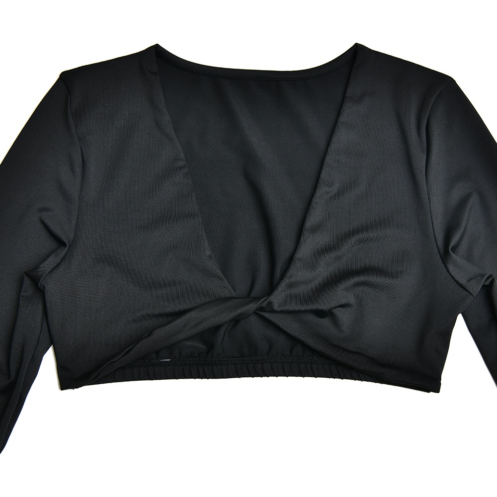 Bộ Áo Croptop Dáng Ôm Tay Loe + Chân Váy Đuôi Cá Quyến Rũ Thời Trang Mới Cho Nữ