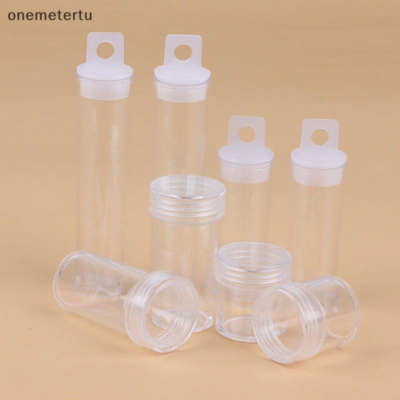 Set 2 Hộp Nhựa PP Trong Suốt Hình Trụ Đựng Trang Sức Tiện Dụng
