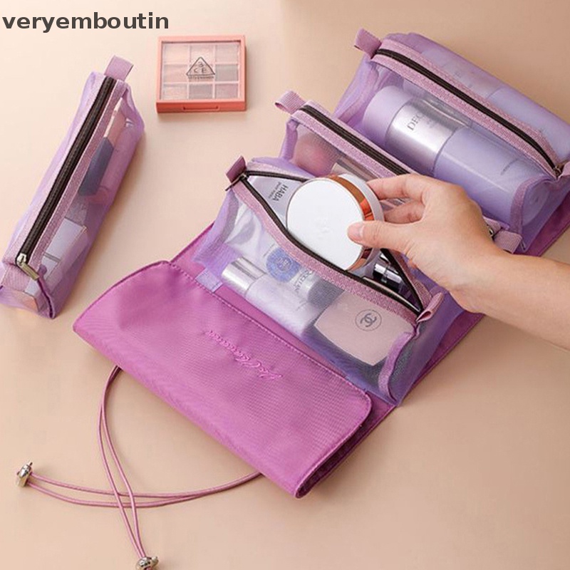 Set 4 Túi Đựng Đồ Trang Điểm 4 Trong 1 Có Thể Tháo Rời Mang Đi Du Lịch Tiện Lợi