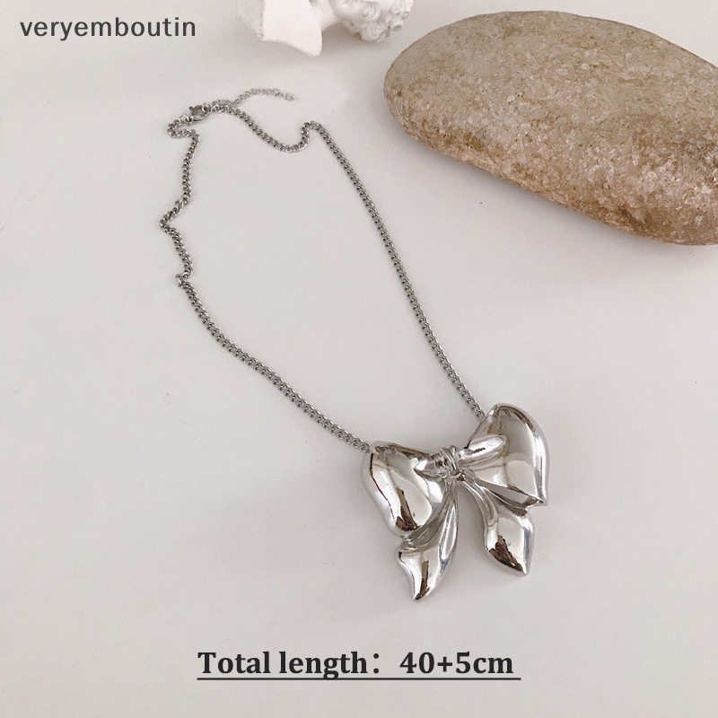 Dây Chuyền Kim Loại Mặt Hình Nơ Đính Ngọc Trai Thời Trang Cho Nữ