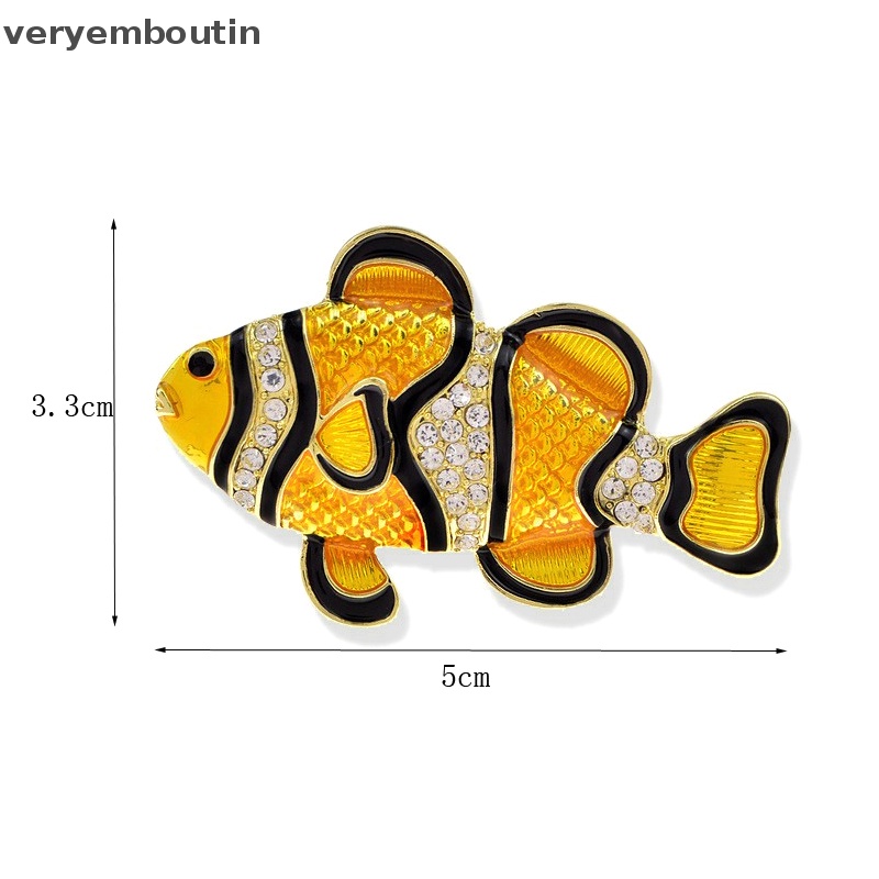 Ghim Cài Áo Hình Cá Đính Đá Thời Trang Dành Cho Nữ