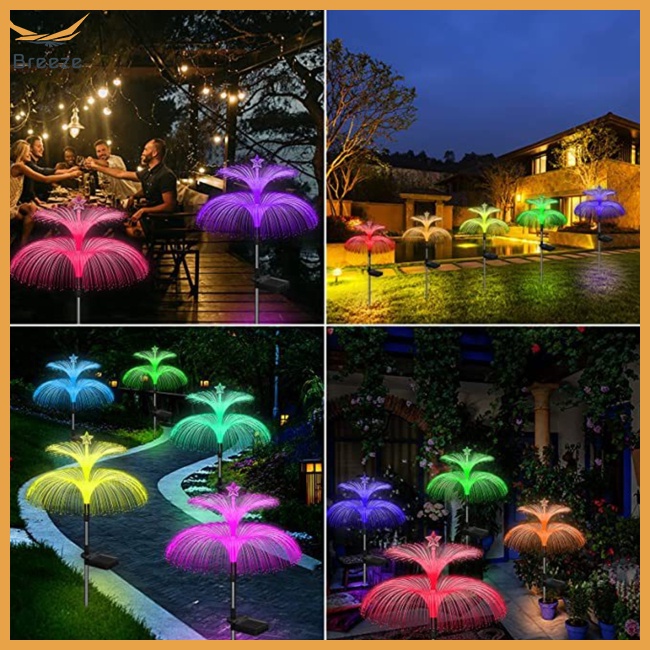 Đèn Sợi Quang Hai Lớp Trang Trí Lối Đi Sân Vườn Sử Dụng Năng Lượng Mặt Trời