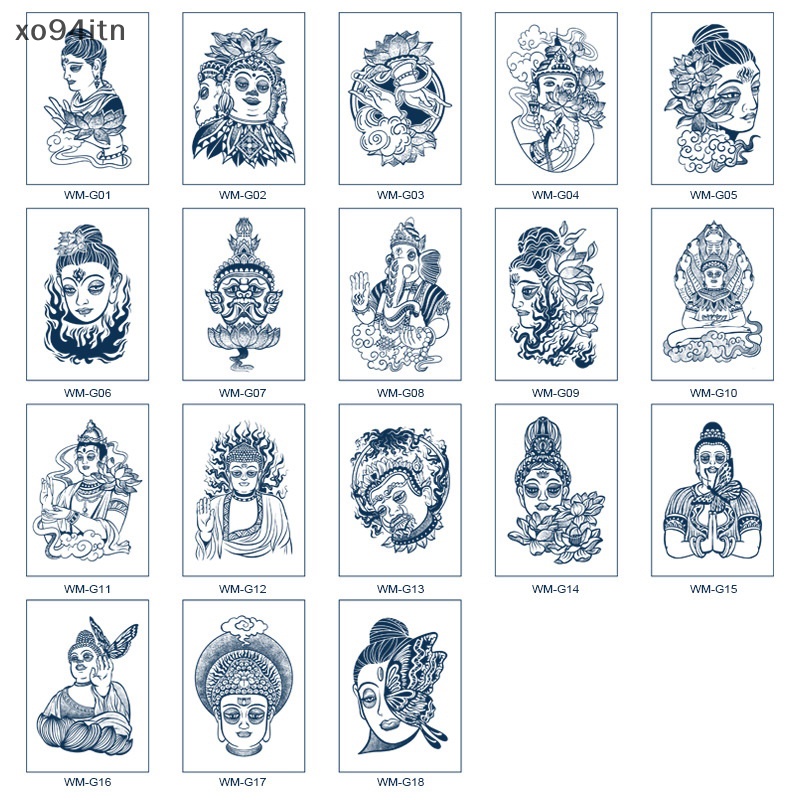 Hình Xăm Dán Tạm Thời Hình Phật Giáo Chống Nước Cho Nam Và Nữ