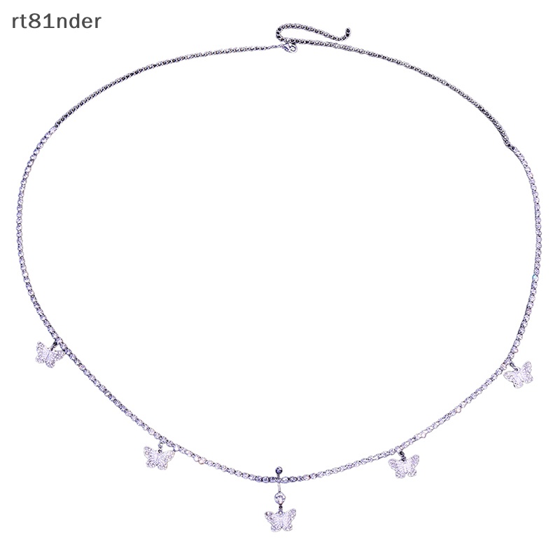 Rt Dây Xích Đeo Hông Bằng Bạc Đính Đá Hình Bướm Quyến Rũ Cho Nữ