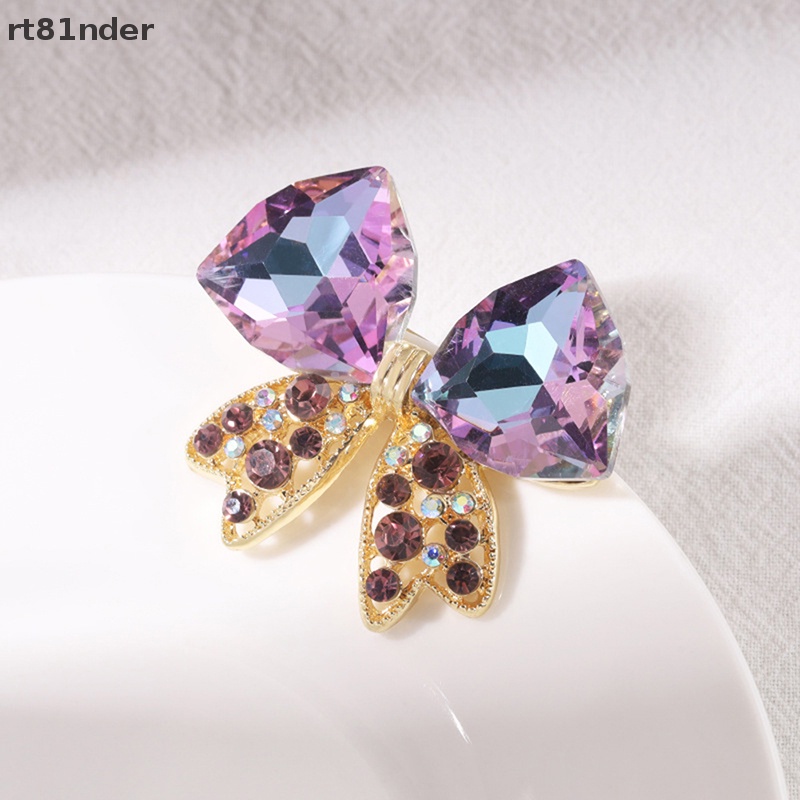 Rt Hàng Mới Về Ghim Cài Áo Hình Nơ Đính Pha Lê Lấp Lánh Thời Trang Đẹp Mắt Dành Cho Bạn Nữ n