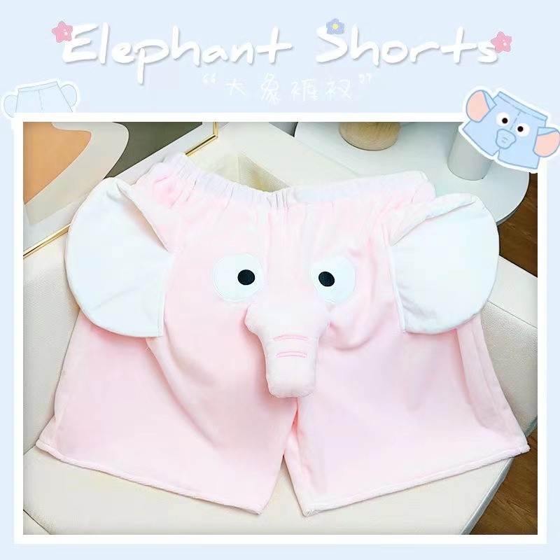 Quần Short Dáng Rộng Co Giãn Tốt In Hình Chú Voi Dễ Thương Thời Trang Cho Cặp Đôi Quần ngắn ống rộng Co Giãn In Họa Tiết Chú Voi Dễ Thương Thời Trang Cho Nam Và Nữ